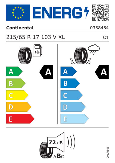 Kia Tyre Label  - continental-0358454-215-65R17-380x540