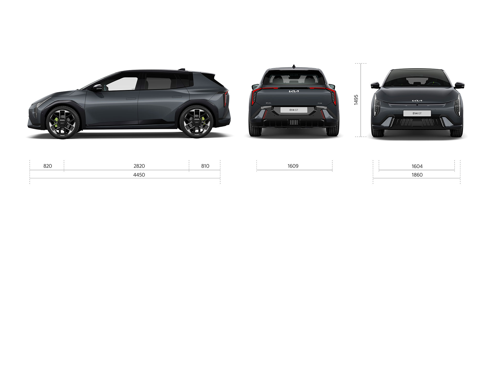 Kia EV4 GT Dimensions side view